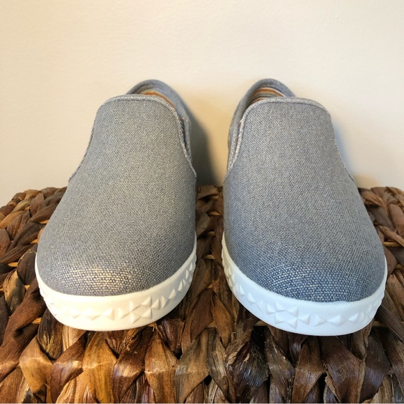 Muk Luks | Metallic Grey Blue Slip-on Flats | Size 9 - Picture 4 of 11